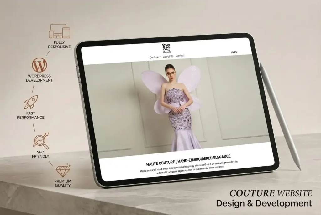 Hannah Atelier – Luxury Couture WordPress & Elementor Website