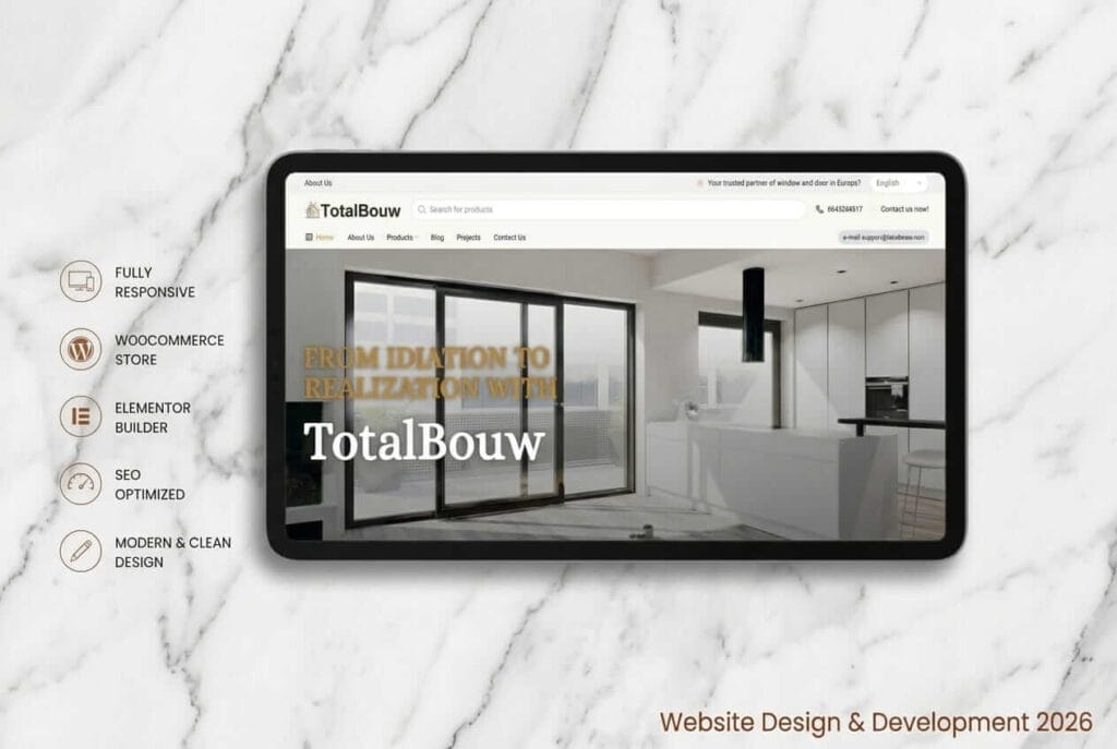 TotalBouw Renovation and remodeling company – WordPress & Elementor Website Development