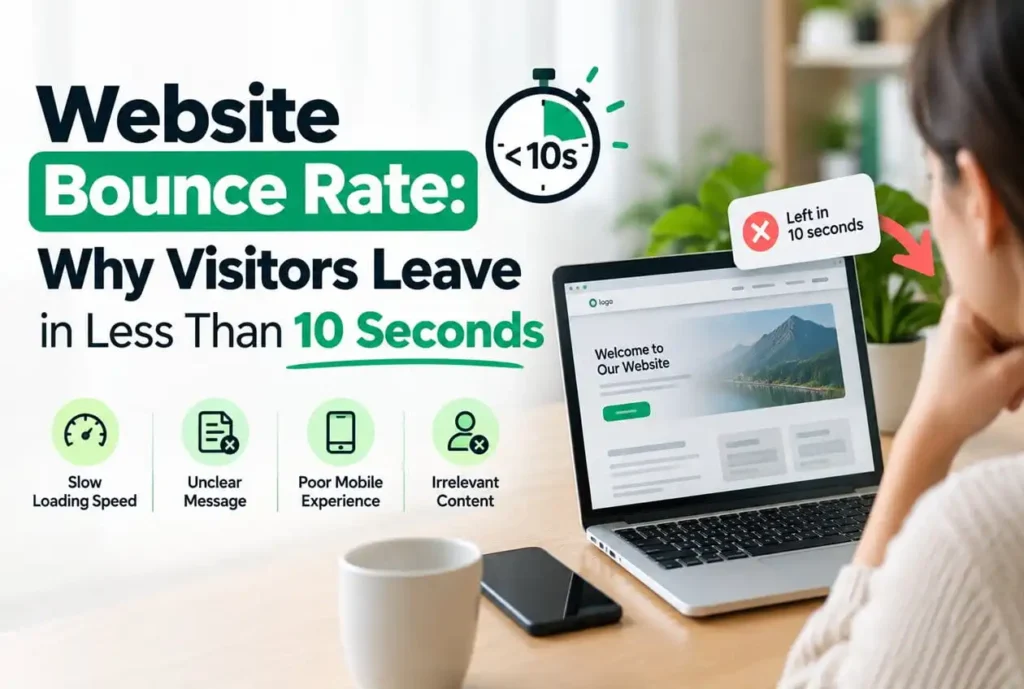website bounce rate first impression chart
