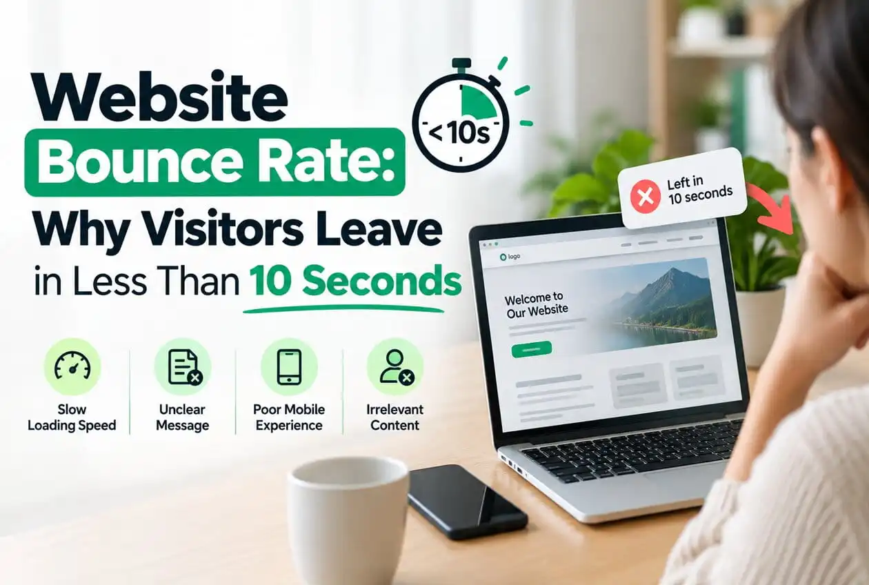 website bounce rate first impression chart